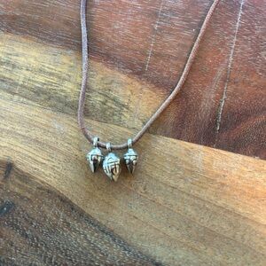 Me & Ro Silver and Brown Necklace with Delicate Charms